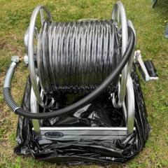フルテック　新型　洗浄機用アルミホースドラム　30mホース巻 □塗師□フルテック 新型 洗浄機用アルミホースドラム 30mホース