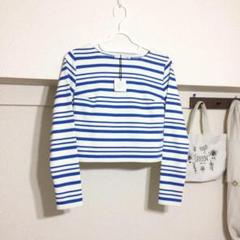 未使用 moussy マウジー マルチボーダートップス SLY RIENDA
