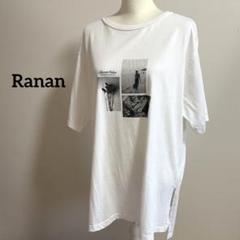 Ranan オーバーサイズ フォトプリントTシャツ WHITE 3L