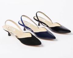 完売！Repetto ネイビー ポインテッドトゥ バックスリング　38 ヒール 完売！Repetto ネイビー ポインテッドトゥ バックスリング 38