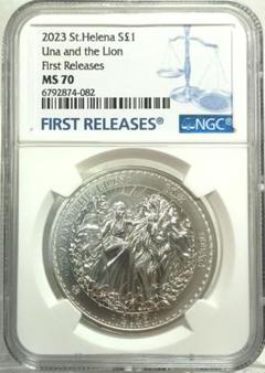 2021 セントヘレナ ウナとライオン 1oz £1 銀貨 NGC MS69② 2021年 セントヘレナ ウナとライオン 1オンス銀貨 NGCPF69 UCFR