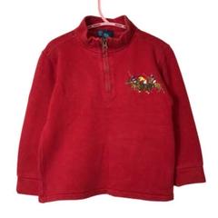 90s POLOラルフローレン　ヴィンテージハーフジップトレーナー　刺繍ロゴ