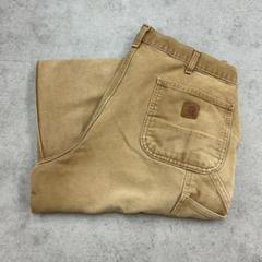 鬼フェード　ダックペインターパンツ　極太ワイド　ボロ　古着　BRN　W38