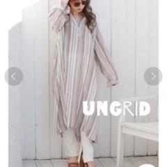 ungrid ガーゼストライプワンピース