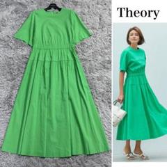 美品✨23SS セオリー CrispLinen Aprie シャツワンピース M