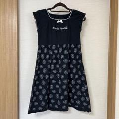 POP ON POP 花柄ノースリーブワンピース 150 黒
