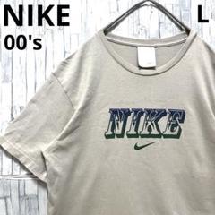 ナイキ Ｔシャツ サイズL 半袖 00s Y2K スウッシュ ベージュアーカイブ