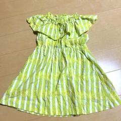 【美品】アプレレクール　レモン柄刺繍ワンピース　80㎝
