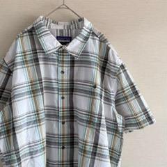 Patagonia 16年製 シアサッカー シャツ マドラスチェック XL 緑