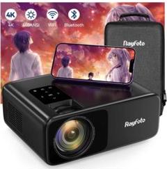 かい　Rayfoto プロジェクター本体 付属品付き Amazon | Rayfoto プロジェクター 小型 12000lm 5GWiFi 4K対応