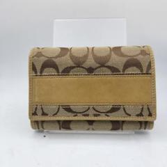 コーチ　折財布　財布　ウォレット　シグネチャー　ベージュ