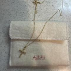 AHKAH アーカーブラン　18k クロス　ダイヤ　廃盤品　希少　ネックレス AHKAH アーカー K18YG ダイヤモンド クロス ネックレス ゴールド