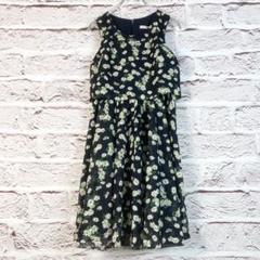 r98 Lest Rose paris ノースリーブひざ丈ワンピース　花がら