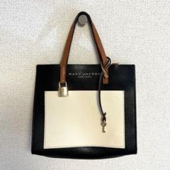 MARC JACOBS バックパック MARC JACOBS レザートートバッグ ブラック/ホワイト - メルカリ