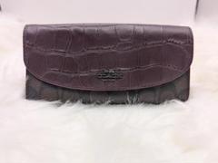 ✨️新品未使用✨COACH クロコダイル型押し 二つ折り財布 グレー COACH クリアランスセール コーチ CP442 クロコダイル ビル