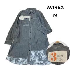 AVIREX TYPE BLUE デニムシャツワンピース ミリタリー ワンピース
