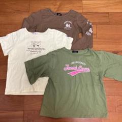 【ジェニーラブ】Tシャツ3枚組(オリーブグリーン, ブラウン, レモンイエロー)