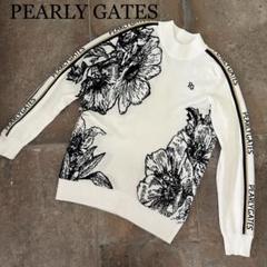 PEARLY GATES - パーリーゲイツ　花柄　クルーネックニット PEARLY GATES - パーリーゲイツ 花柄 クルーネックニットの通販