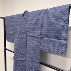 浴衣　メンズ浴衣　綿　横縞　青海波　ぼかし　着物　054t