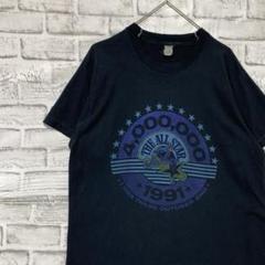 USA製90sヴィンテージTシャツ！シングルステッチ　ブラック半袖古着XL71