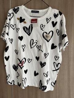 ドラッグストアーズハート柄プリント Tシャツ 未使用