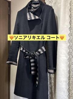 ソニアリキエル♡パーティコートスプリングコート 黒ブラックM