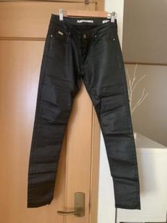 【美品】RAVINEレザーライダーパンツ 即決 RAVINE メンズL レザーライディングパンツ ラヴィーン 黒