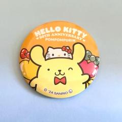ハローキティ 50周年 ポムポムプリン缶バッジ