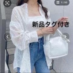 新品タグ付き　ナイスクラップ　シアーレースシャツ