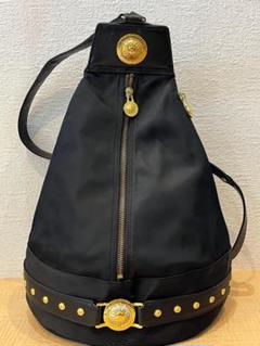 希少ꕥ ジャンニヴェルサーチ メデューサ金具 ミニバックパック レザー ブラック 2025年最新】Gianni Versace レディース リュック・バックパック