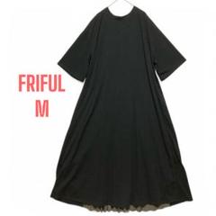 ♡FRIFUL♡レディース/コンポジションワンピース/M/ブラック/SHEIN