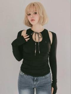 Hannah check tops blackアンドマリー andmary - メルカリ