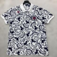 極美品 パーリーゲイツ ゴルフウェア ポロシャツ 総柄 バナナ サイズ7 3L