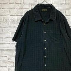 半袖シルクシャツ！アロハ　ブラックXL 78