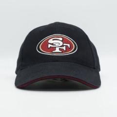 NFL SF ロゴ サンフランシスコ 刺繍 キャップ 古着 ブラック R10