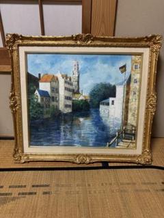 ブルージュ　井上しげひろ作　油絵 ブルージュ 井上しげひろ作 油絵 - メルカリ