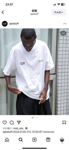 【激レア】Optstuff オプトスタフ T-SHIRT NDIGO Lサイズ optstuff(オプトスタフ) プリントTシャツOPT10006 OPT10006