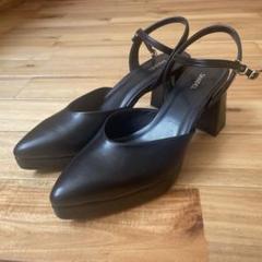 極美品◎snidel スナイデル　太ヒール　ストラップパンプス　黒　Mサイズ