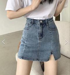 デニム ミニスカート ブルー　デニムスカート