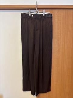 jieda brown wide straight trousers