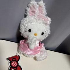タグ付　ハローキティ♡2010 ふわふわうさぎ　ぬいぐるみ