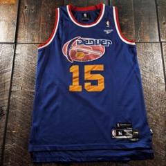 古着　NBA バスケゲームシャツ　リーボック　デンバー　ナゲッツ　ブルー　M
