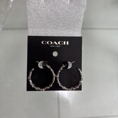 COACH ⭐︎シグネチャー ピアス ロゴ ホワイトローズゴールド新品未使用 安価ファッション - COACH ⭐︎シグネチャー ピアス ロゴ