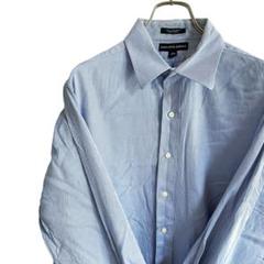 ストライプ　SAKS FIFTH AVENUE 長袖シャツ　　ブルー　XL