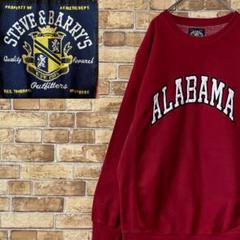ヴィンテージ　スウェットレーナー　ビッグシルエット　ワインレッド　刺繍ロゴ　L