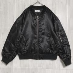 アズールバイマウジー　サテンMA-1 【美品】　ジャンパー　黒　F