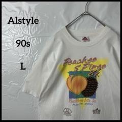 ホワイトtシャツ　アルスタイル　ピーチフルーツ　ヴィンテージ90s-00s白古着