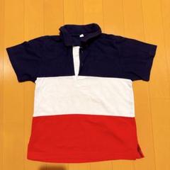 【まとめ売り可】カラーブロック ポロシャツ 半袖　130cm