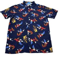 美品 Disney ミッキーマウス ファンタジア アロハシャツ L