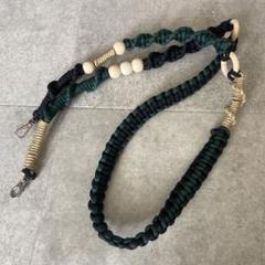 ハンドメイド スマホストラップ 緑 黒 ゴールド 携帯ショルダー おしゃれ